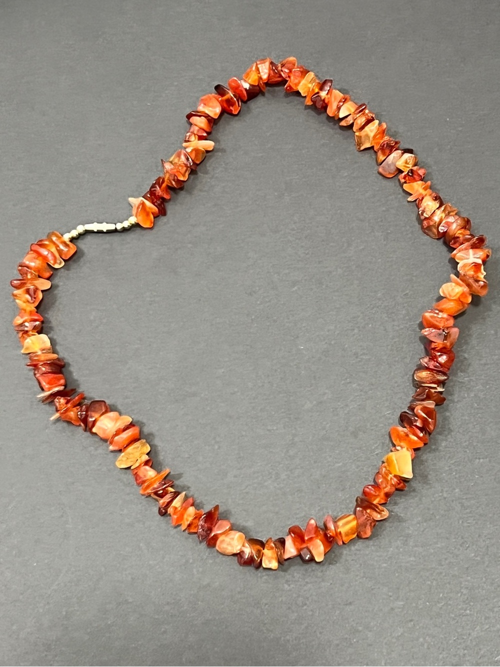 Vintage Carnelian Chip Necklace